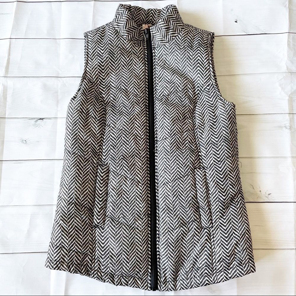 Red Camel Herringbone Puffer Vest - Size XS